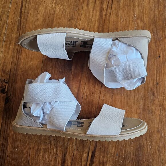 Sorel Ella Gladiator Criss Cross Ankle Strap Sandals Flats Cream Womens 8 - Picture 7 of 7